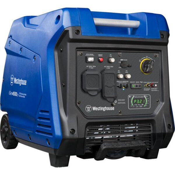Westinghouse iGen4500cv Portable Inverter Generator 4500 Peak & 3700 Rated Watts with Co Sensor